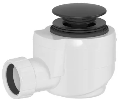 Image de Écoulement de baignoire DN40, clic-clac, noir mat