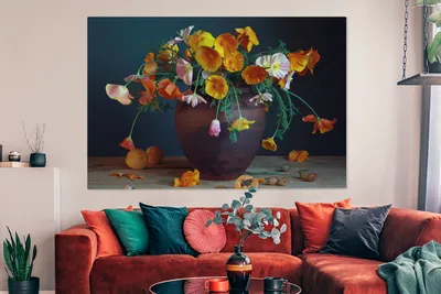 Produktbild von OneMillionCanvasses® - Leinwandbilder - 150x100 cm, Vase - Farben - Stilleben, Wandbilder Kunstdruck Wanddekoration