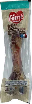 Image de Os à mâcher Aimé pour chiens, 100 % naturels, saveur jambon, friandises à mâcher