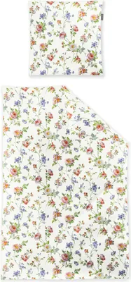 Produktbild von Irisette Mako-Satin Bettwäsche-Garnitur Wave 8591 Farbe weiss Größe 155x220+80x80