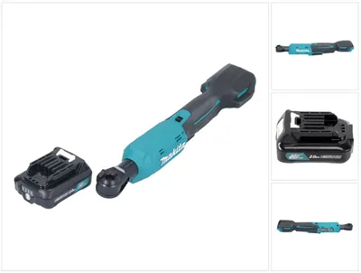 Zdjęcie produktu dla Makita WR 100 DA1 wkrętarka akumulatorowa z grzechotką 12 V 47,5 Nm 1/4" 3/8" + 1x akumulator 2,0 Ah - bez ładowarki