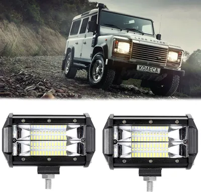 Obrázek produktu pro LARS360 2ks 72W LED pracovní světlo do auta Combo černé IP67 vodotěsné 7200LM pracovní světlo pro offroad SUV ATV UTV pracovní lampa traktor bagr nákladní auto 12-30V DC