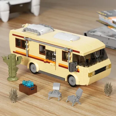 Produktbild von Breaking Bread Wohnmobil Klemmbaustein Set Walter White Jesse Pinkman MOC Bausteine Fahrzeug Kompatibel