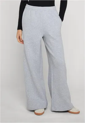 Immagine prodotto di Pantaloni da donna Urban Classics Ladies Fluffy Wideleg Trackpants grigio melange - M