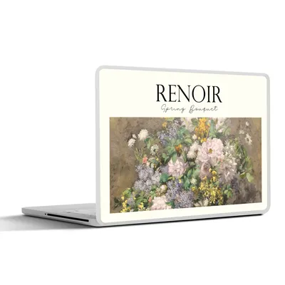 Produktbild von MuchoWow® Laptop Aufkleber Sticker Cover Gemälde - Renoir - Blumen 30x22 cm - Laptop-Sticker