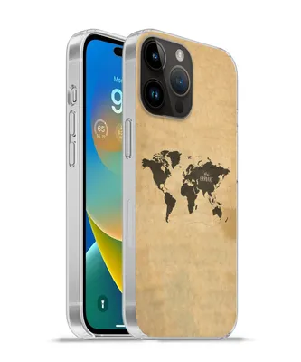 Produktbild von MuchoWow® Handyhülle Schutzhülle Hülle für Apple iPhone 14 Pro Max Weltkarte - Vintage - Erforschen Silikon Softcase Handy Hülle - Hardcover