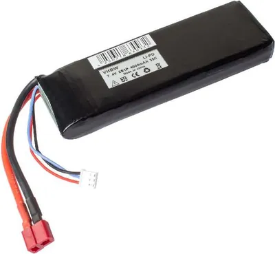 Produktbild von vhbw Akku kompatibel mit AWG 12 / AWG 22 Stecker für Modellbau (4000mAh, 7,4V, Li-Polymer)