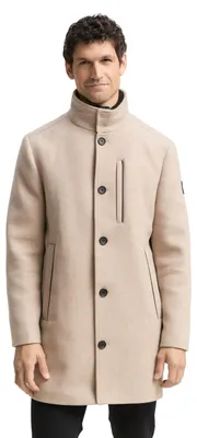 Produktbild von Tom Tailor Herren 2-in-1 Wollmantel mit Abnehmbarer Innenjacke