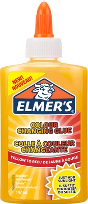 Produktbild von Elmer's Bastel-Kleber mit Farbwechsel | ideal zur Herstellung von Schleim | auswaschbar | gelb zu rot | 147 ml | 1 Stück