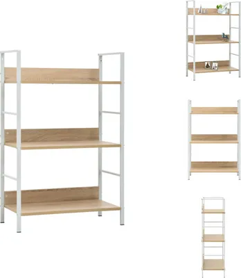 Produktbild von vidaXL Bücherregal 3 Regalböden Eiche 60×27,6×90,5 cm Holzwerkstoff -  Bücherregale & Bücherschränke