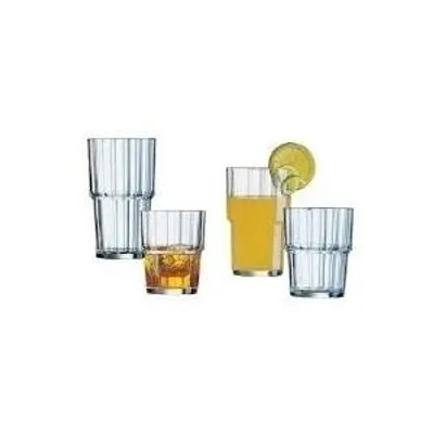 Immagine prodotto di Bicchiere da succo Esmeyer "Norvege", 0,25 litri, impilabile, in vetro temperato, particolarmente stabile, altezza: 94 mm