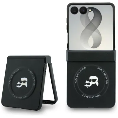 Immagine prodotto di Custodia Karl Lagerfeld Karl&Choupette, con magneti MagSafe, per Samsung Galaxy Z Flip8, colore nero