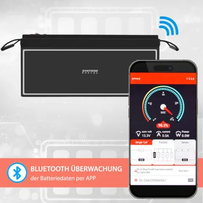 Produktbild von 200Ah 24V Lifepo 4 Lithium Batterie | Akku mit BMS, Bluetooth
