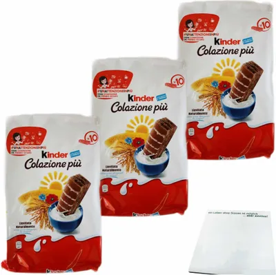 Produktbild von Kinder Colazione più Milchcremeschnitte mit Brioss 3er Pack (3x 10x30g Packung) + usy Block