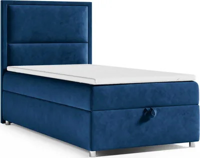 Produktbild von Best for Home Boxspringbett mit Bettkasten Trinity K11-SINGLE 90x200 Bonellfederkern inkl. Topper - Blau