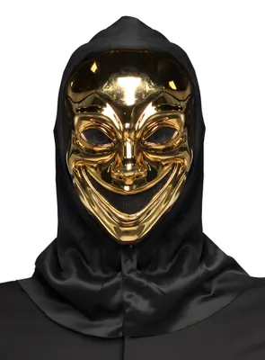 Produktbild von Boland 672366, Kostümmaske, Erwachsener, Uni, Polypropylen (PP), Polyester, Aluminium, Gold, 104 g