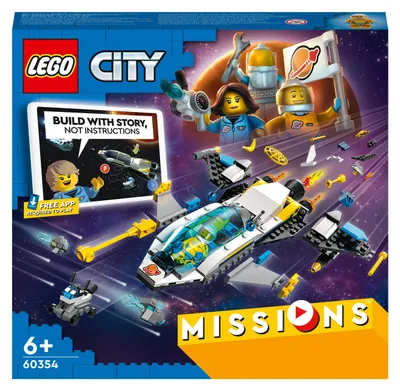 Immagine prodotto di LEGO 60354 City Missioni di esplorazione spaziale, playset interattivo di avventura digitale con astronave e 3 minifigure, giocattolo per età superiore ai 6 anni