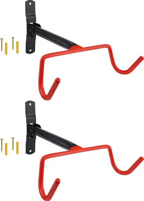 Produktbild von 2x WELLGRO Wand Fahrradhalter - Stahl - Tragkraft bis 30 kg - Wandmontage - Fahrrad Ständer - klappbar - Farbe wählbar