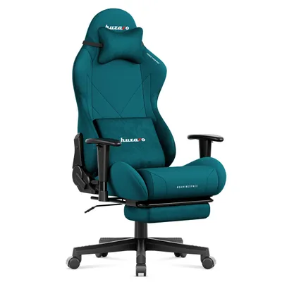 Image de Huzaro Force 5.7 Teal – Fauteuil gaming, accoudoirs 2D, inclinaison à 155°, coussins pour la nuque et les lombaires, repose-pieds,  SGS, 136 kg