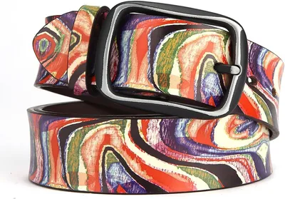 Productafbeelding van Brede Canvas Riem met Kleurrijke Graffiti Print - Verstelbaar voor Heren en Dames
