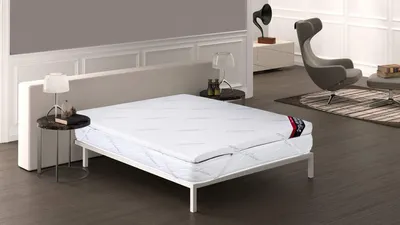 Viskoelastischer Topper 5 cm, 160x190 cm, Weiß, mit Stretchbezug