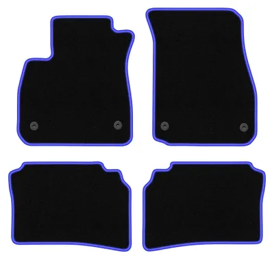 Image de Tapis de sol en moquette pour Opel Insignia B 2017- (liftback/berline/break) – jeu 4 pièces, noir/bleu, sur mesure – Wielganizator CARLUX
