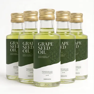 Productafbeelding van TheWootz Snijplankolie – 5 x 40 ml – 100% Druivenpitolie – Onderhoudsolie voor Houten Snijplanken, Hakblokken en Borrelplanken