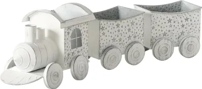 Produktbild von Dekozug STEPHANUS weiß grau shabby chic Eisenbahn L73cm Deko Weihnachten