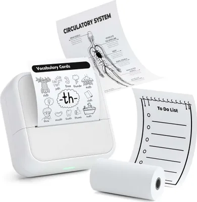 Immagine prodotto di INF Stampante termica Bluetooth 58mm - Etichettatrice portatile per iOS e Android Bianco