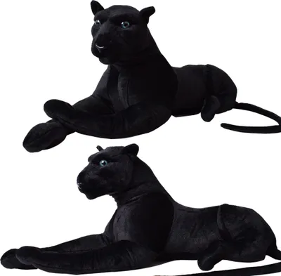 Produktbild von TE-Trend Kuscheltier Panther 80 cm Plüschtier Stofftier Raubkatze Großkatze