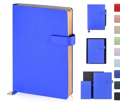 Produktbild von A5 Notizbuch Softcover Journal 106 Blatt Liniert Dunkelblau 14 x 21 cm