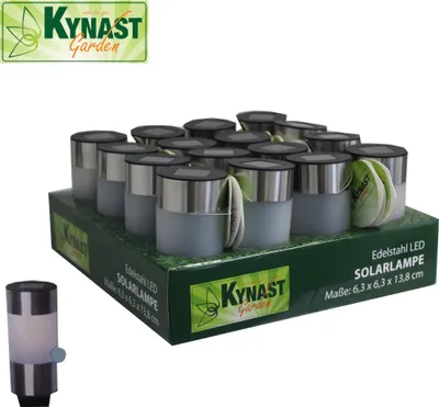 Kynast Garden Solarlampe aus Edelstahl und Kunststoff Höhe 23cm