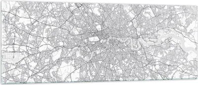 Produktbild von Bilder auf glas - Einteilig - Stadt Karte London - 140x50cm - Glasbilder - Wandbilder - Bilder - zum Aufhängen bereit - Wanddekoration aus Glas - Glas Bilder - Wandbild auf Glas - GAB140x50-4680