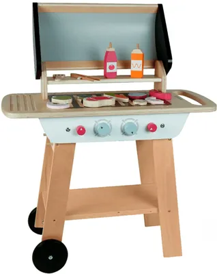 Image de EverEarth Set de jeu "Barbecue" en bois - Jouet barbecue pour jeu de rôle créatif - EE33905
