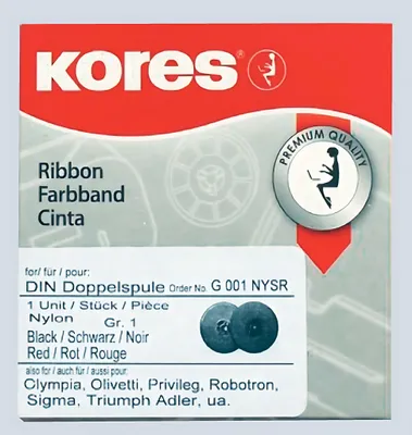 Obrázok produktu pre Kores Ribbon Group 1 DIN DS Nylon čierna / červená