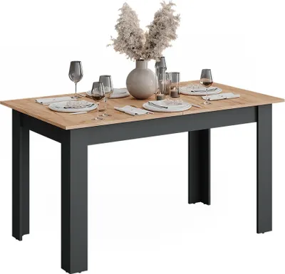 Obrázek produktu pro Jídelní stůl Vicco Repose Antracit/zlatý dub 180 x 80 cm Rozšiřitelný, Model 55778