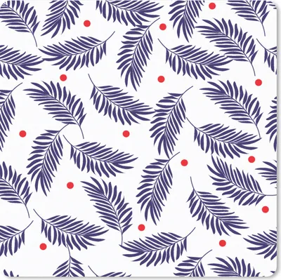 Produktbild von MuchoWow® Mauspad Mousepad Tropisch - Blätter - Muster - Polka dots 30x30 cm - Mousepads - Maus Mat - Pad - Mausunterlage - Gaming