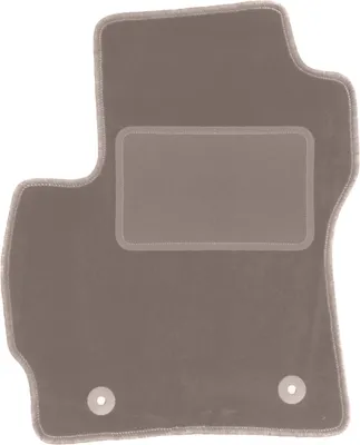 Produktbild von Fahrerfußmatte Velours beige passend für Mazda 5 I (2005-2010, 7 Personen) – mit Befestigungen – passgenau