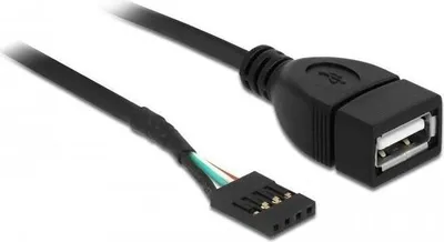 Imagen del producto de Cable USB Delock, conector de pines a conector hembra USB 2.0 tipo A, 40 cm
