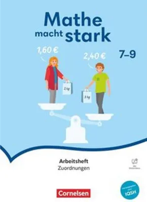 Obrázok produktu pre Mathe macht stark 7.-9. Schuljahr - Sekundarstufe I - Zuordnungen - Arbeitsheft mit Erklärvideos