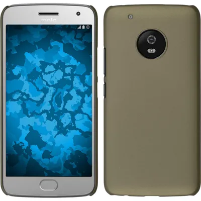Produktbild von PhoneNatic Case kompatibel mit Lenovo Moto G5 Plus - Hülle gold gummiert Hard-case + 2 Schutzfolien