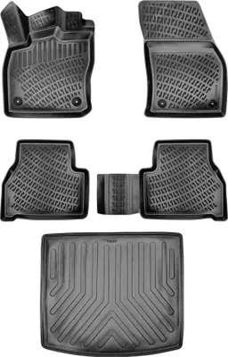 Produktbild von 3D Auto Gummimatten & Kofferraumwanne für VW Caddy 2020-2026