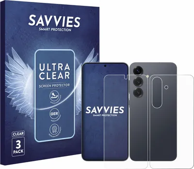 Produktbild von 6x Für Samsung Galaxy S25 (Display+Rückseite) Schutzfolie Savvies Displayschutz Display Schutz Folie Klar Transparent