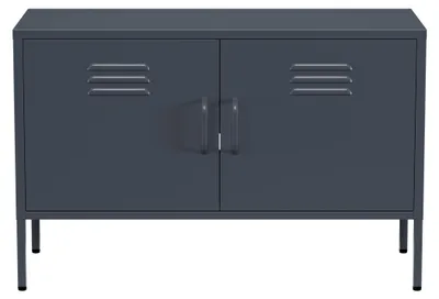 Zdjęcie produktu dla Lendo, szafka RTV, 100x40x65 cm, antracyt, metal