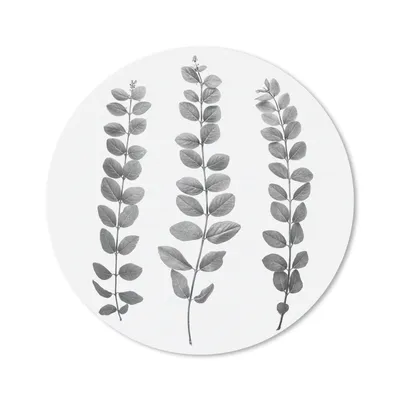 Produktbild von MuchoWow® Mauspad Mousepad Pflanzen - Blätter - Natur - Weiß 50x50 cm - Mousepads - Maus Mat - Pad - Mausunterlage - Vinyl
