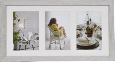 Zdjęcie produktu dla Galeria zdjęć „Modern” 20 x 40 cm, biała, 3 zdjęcia 10 x 15 cm