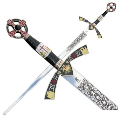 Immagine prodotto di Spada dei Templari SIGILLUM MILITUM CHRISTI TEMPLI – Decorazione medievale per la casa, decorazione da parete, stile storico, idea regalo Premium 4112
