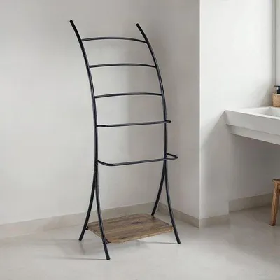 Obrázok produktu pre Päťnohý vešiak na uteráky v dubovom štýle