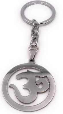 Produktbild von Onwomania Schlüsselanhänger Om Hindu Buddhismus Yoga Goa silber Anhänger Keychain