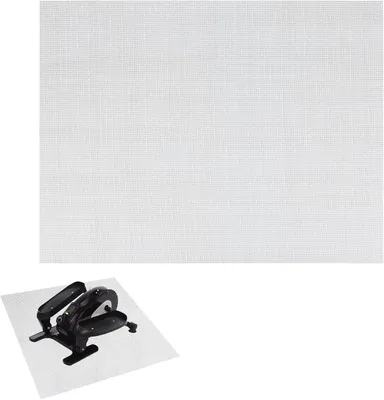 Obrázek produktu pro Protiskuzová podložka pro eliptický trenažér - Podložka na ochranu podlahy - PVC - 60x60 cm - Zlepšená stabilita - Snadno se čistí - Fitness podložka